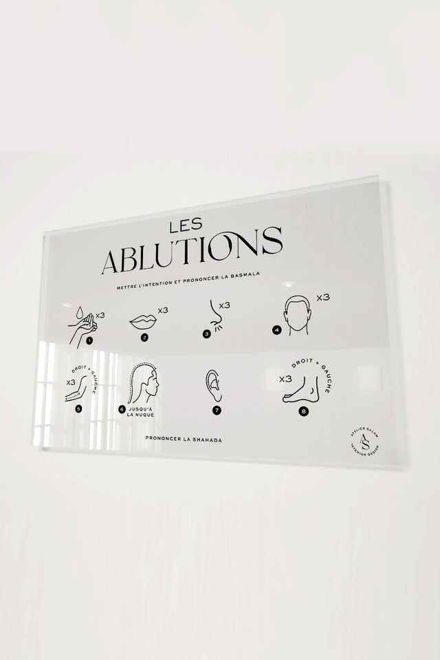 Cadre plexiglas ablution